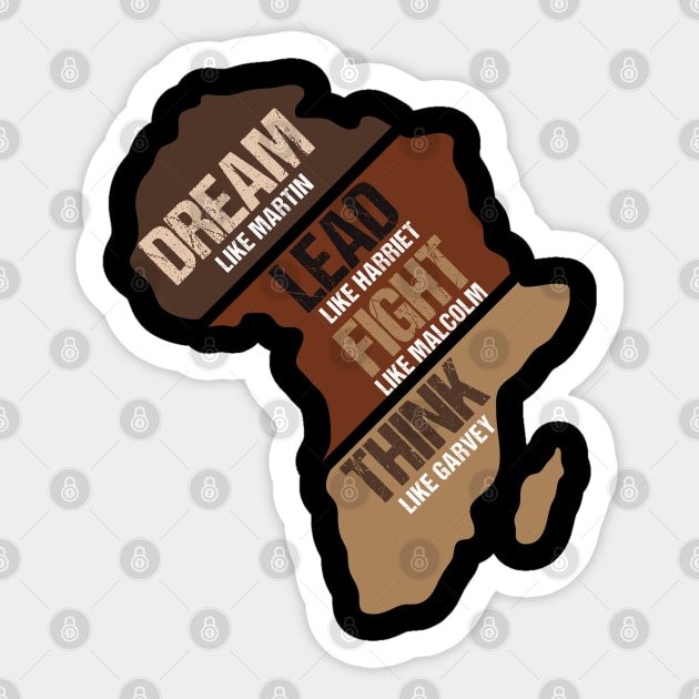 Black History Month Dream Like Martin Afro American Leader Sticker by Emouran